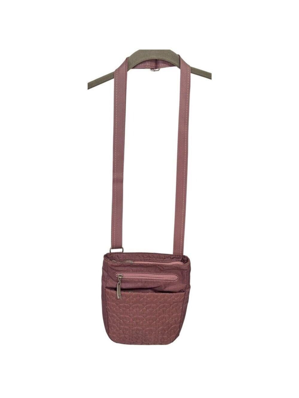 Sherpani Prima LE Nylon Crossbody Quilted Bag Mauve Purple Travel Purse RFID